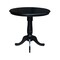 International Concepts Round 36 in Round Top Pedestal Table, 34.9 inH, Black, 36 W, 36 L, 35.1 in H, Wood, Black K46-36RT-6B - alternate 4